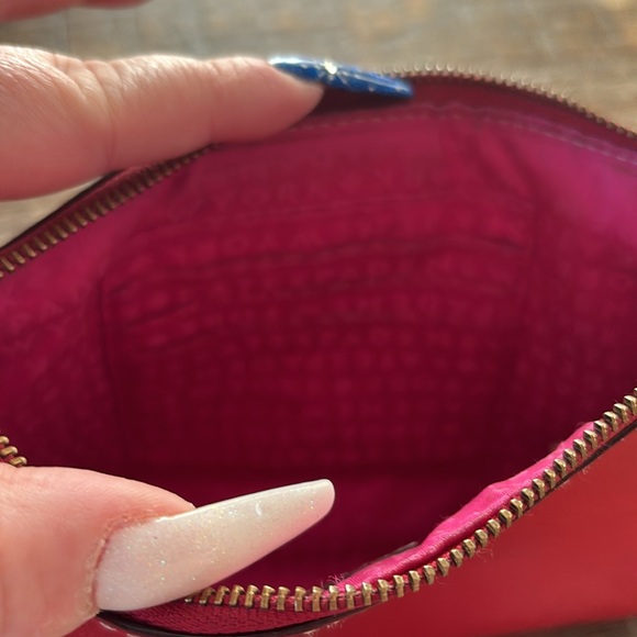 Kate Spade Red Leather Wristlet Purse - Picture 7 of 9